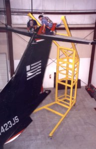 The Safe-Reach is a free standing structure which can be maneuvered around to virtually any topside.